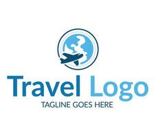 Voyage agence logo conception. vecteur