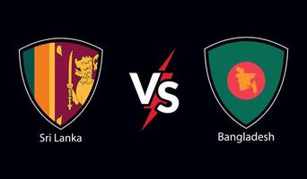 sri lanka contre bangladesh drapeau conception vecteur