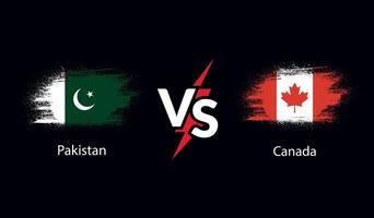 Pakistan contre Canada drapeau conception vecteur