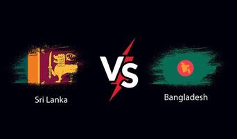 sri lanka contre bangladesh drapeau conception vecteur