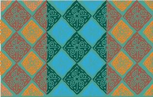 imprimé indonésien batik est une très magnifique coloration technique sur tissu vecteur