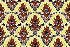 indonésien batik motifs avec très distinctif, exclusif plante motifs. eps dix vecteur