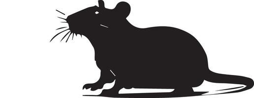 deux les rats silhouette . permanent rat icône . les rats isolé sur une blanc Contexte. Souris agrafe art vecteur