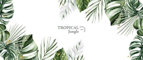 tropical jungle aquarelle Contexte conception vecteur