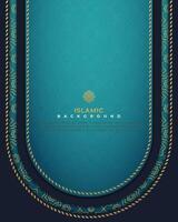 élégant décoratif bleu islamique Contexte vecteur