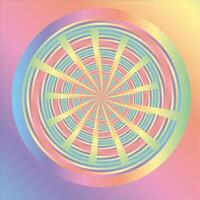 3d illustration multicolore Contexte dans nuances de délicat pastel couleurs, géométrique composition formé par concentrique cercles dans une cible avec profondeur effet pour impression sur toile, tissu, meubles vecteur