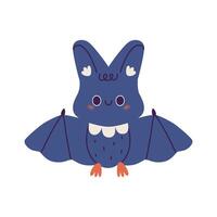 mignonne chauve souris dans kawaii style. plat illustration. vecteur