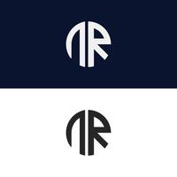 nr lettre logo vecteur modèle créatif forme moderne coloré monogramme cercle logo société logo grille logo