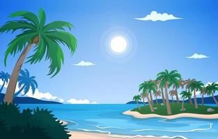 île plage mer vacances vacances été tropical vector illustration