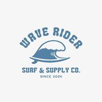 vague et planche de surf conception modèle pour le surf club, le surf boutique, le surf marchandise. vecteur