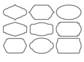 ensemble de cadres frontière design vintage vecteur