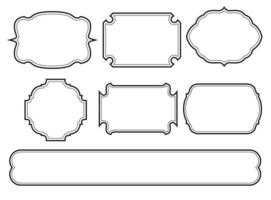 ensemble de cadres frontière design vintage vecteur