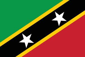 drapeau de saint kitts et nevis vecteur