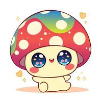 kawaii champignon illustration vecteur