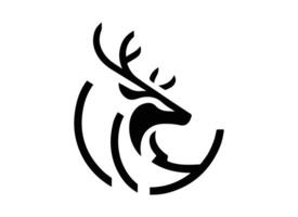 logo de cerf minimal vecteur