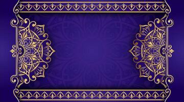 luxe violet Contexte avec ornemental mandala vecteur