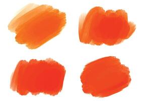 encre peindre Orange brosse accident vasculaire cérébral éclabousser ensemble conception vecteur