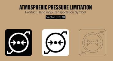 atmosphérique pression limitation produit manipulation et transport symbole vecteur