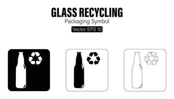 verre recyclage emballage symbole vecteur