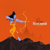 happy ram navami festival of india publication sur les réseaux sociaux vecteur