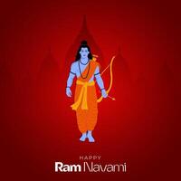 happy ram navami festival of india publication sur les réseaux sociaux vecteur