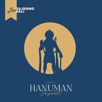 content hanuman jayanti social médias Publier le Festival de Inde vecteur