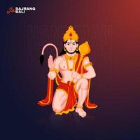 content hanuman jayanti social médias Publier le Festival de Inde vecteur