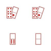 vecteur d'illustration de conception de logo de carte domino