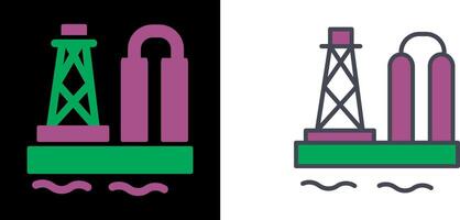 icône de plate-forme pétrolière vecteur
