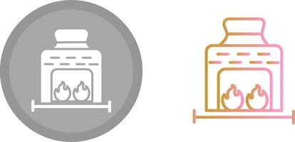 charbon fourneau icône vecteur