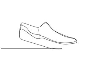 Pour des hommes Bureau élégant des chaussures objet ligne art conception vecteur