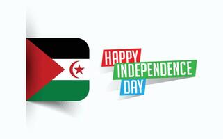 content indépendance journée de sahraoui arabe démocratique république illustration, nationale journée affiche, salutation modèle conception, eps la source fichier vecteur
