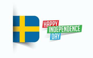 content indépendance journée de Suède illustration, nationale journée affiche, salutation modèle conception, eps la source fichier vecteur
