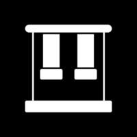 trapèze glyphe inversé icône vecteur