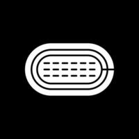 icône inversée de glyphe de piste de course vecteur