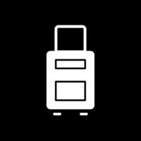 icône inversée de glyphe de bagages vecteur