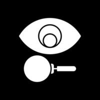 vision glyphe inversé icône vecteur