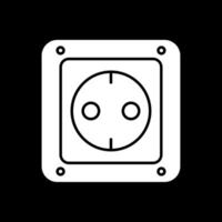 icône inversée de glyphe de douille vecteur
