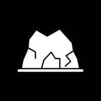 icône inversée de glyphe de grotte vecteur