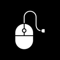icône inversée de glyphe de souris vecteur