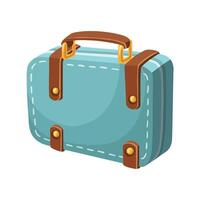 valise, Voyage sac. main bagage type dans coloré dessin animé style main dessiné. illustration vecteur