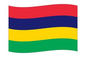 agitant drapeau de le pays maurice. illustration. vecteur