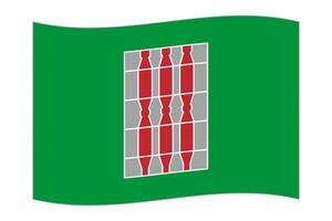 agitant drapeau de Ombrie région, administratif division de Italie. illustration. vecteur