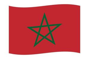 agitant drapeau de le pays Maroc. illustration. vecteur