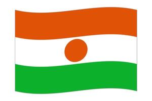 agitant drapeau de le pays Niger. illustration. vecteur
