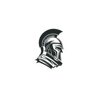 spartiate guerrier symbole, manteau de bras. spartiate militaire casque logo, spartiate grec gladiateur casque logo icône illustration. vecteur