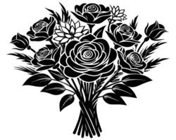 bouquet de des roses illustration vecteur