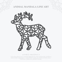 mandala animal. éléments décoratifs vintage. motif oriental, illustration vectorielle. vecteur