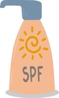 bronzage lotion, crème solaire, uv protection crème solaire. une écran pour bain de soleil tandis que natation, une ligne de plage vacances Icônes pour mobile la toile infographies. illustration vecteur