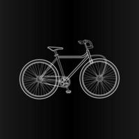 dessin au trait vélo blanc vecteur